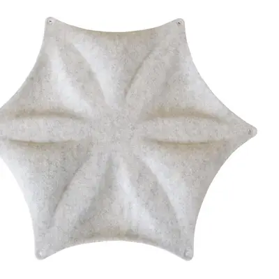 Ljudabsorbent Abstracta Airflake Blade Closed Ljusgrå