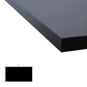 Bordsskiva Svart 160x80