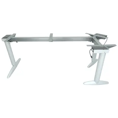 Elskrivbord 3-pelare Grå 200x120-200cm