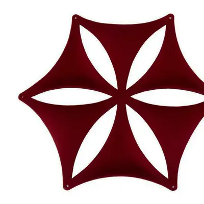 Ljudabsorbent Abstracta Airflake Vinröd