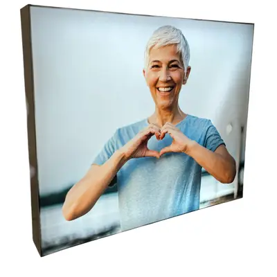 Tavla Canvas med LED Belysning Hjärta (3)