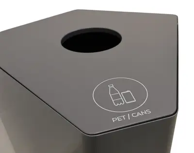 Papperskorg TreCe Kite Papper Antracit-Grå (2)