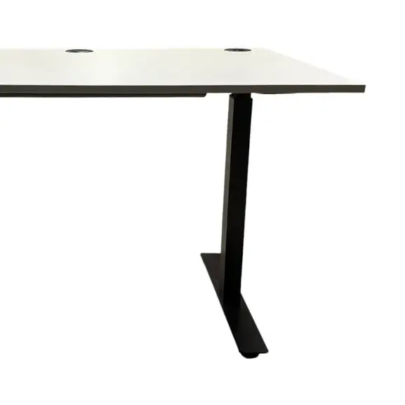 Elskrivbord ROL Ergo GF-470 VitSvart Flexibelt 120-180×70-80 (2)