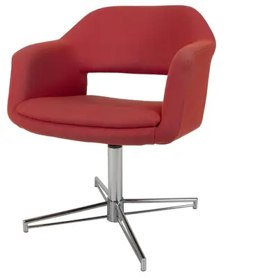 Fåtölj Johanson Design Largo Röd/Krom