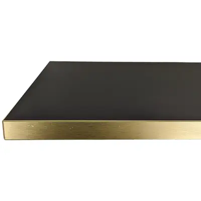 Bordsskiva Arpa Fenix 0720 Nero Ingo Svart/Mässing 78x78cm