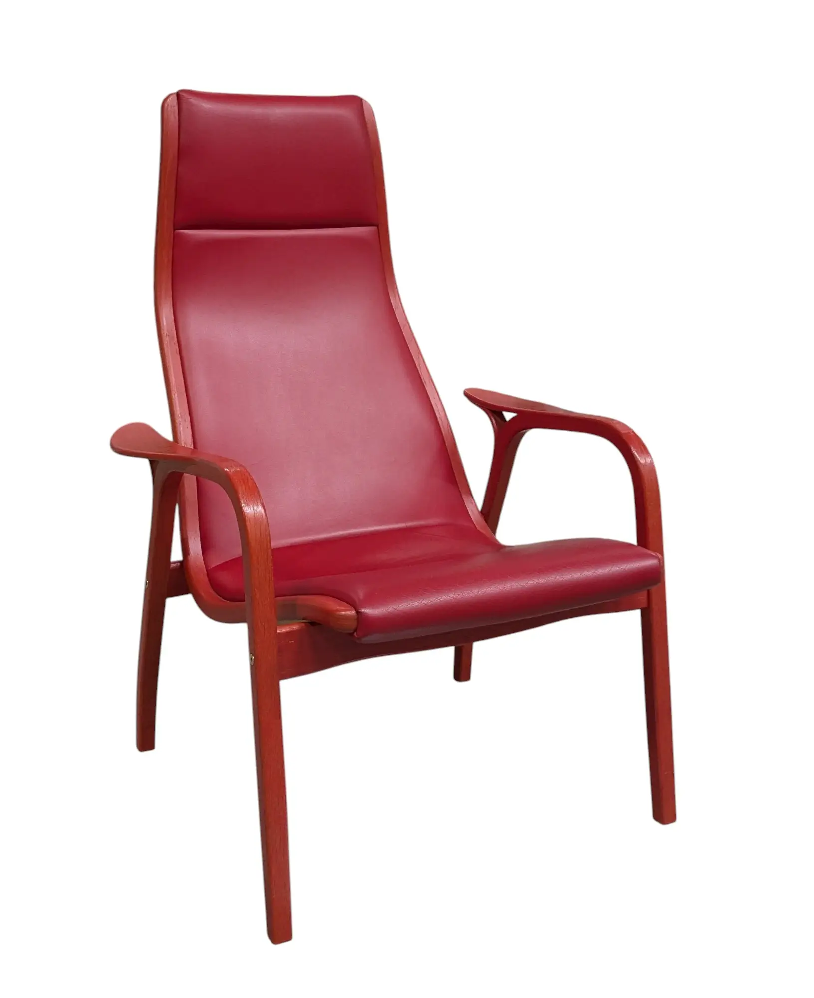 Fåtölj Swedese Lamino RödSkinn