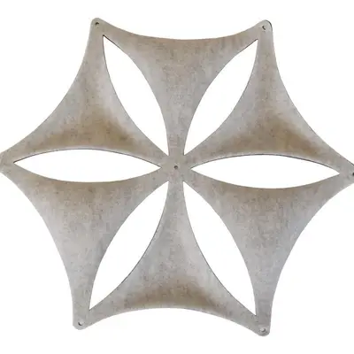 Ljudabsorbent Abstracta Airflake Blade Open Ljusgrå