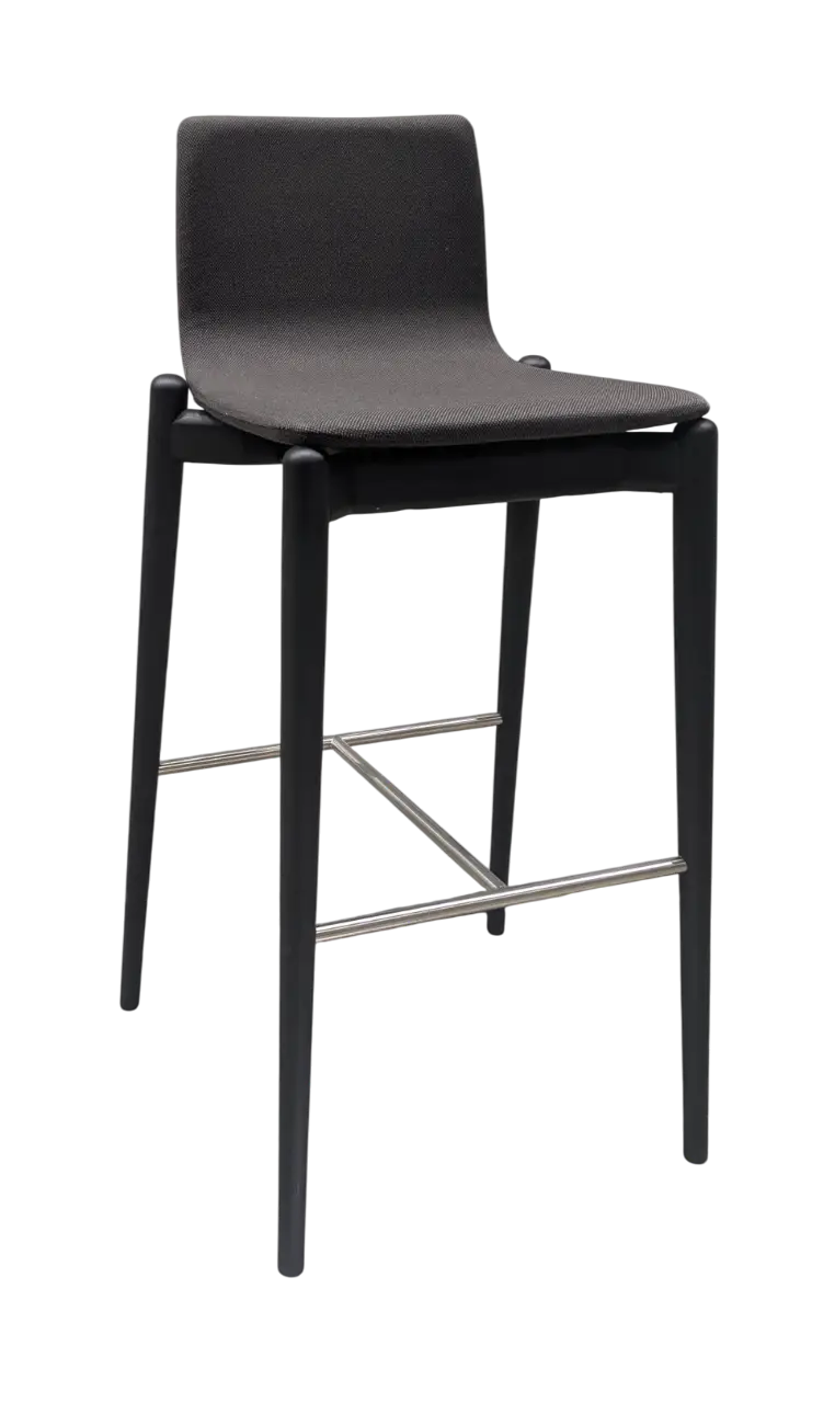 Barstol Pedrali Malmö 246 MörkgråSvart (2)