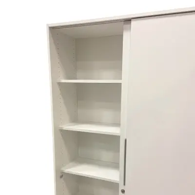 Skjutdörrsförvaring Lundqvist Vit (2)