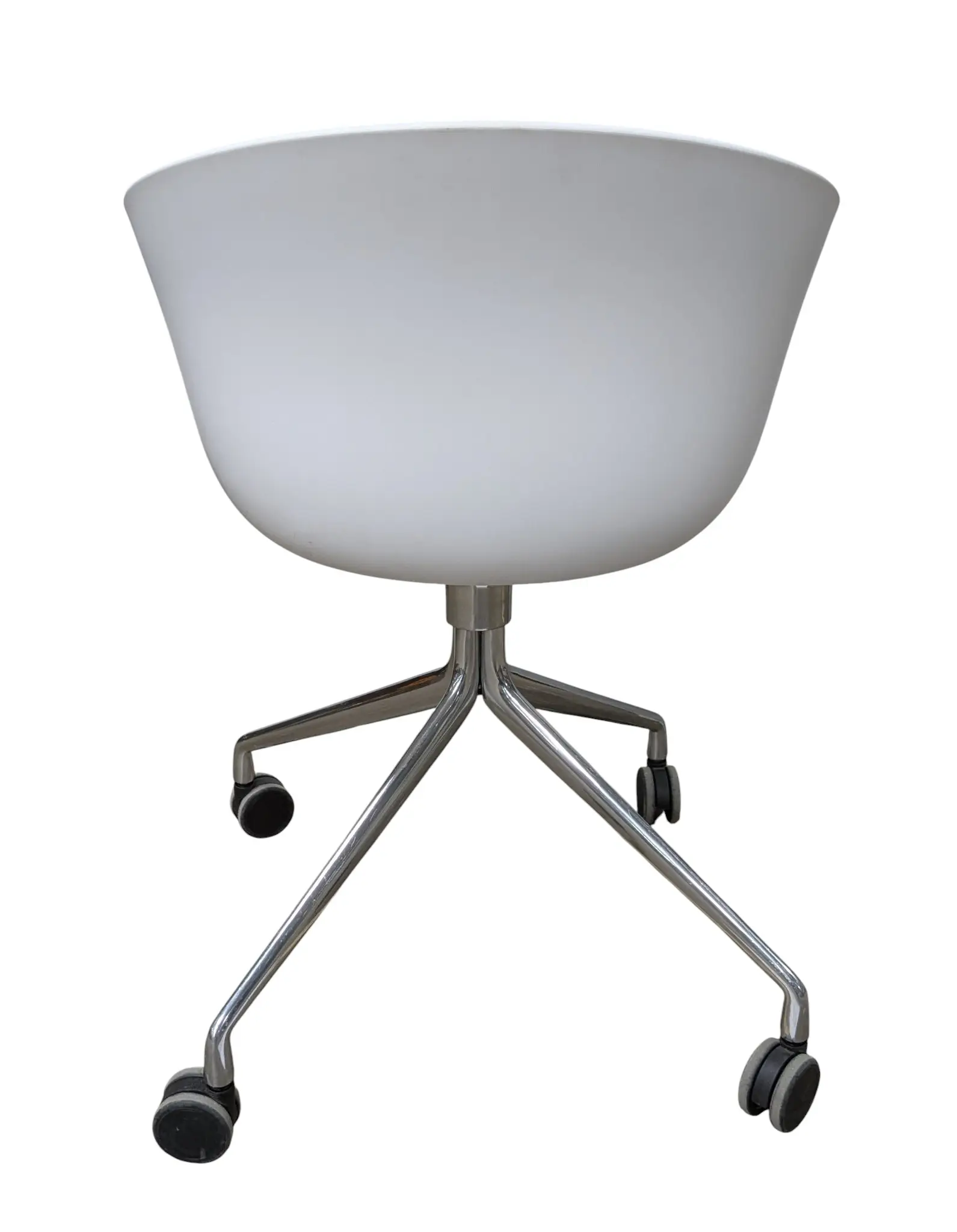 Konferensstol AAC24 Front Upholstery GråVitKrom (2)