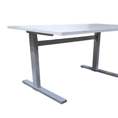 Elskrivbord GråVit L-fot 120×80