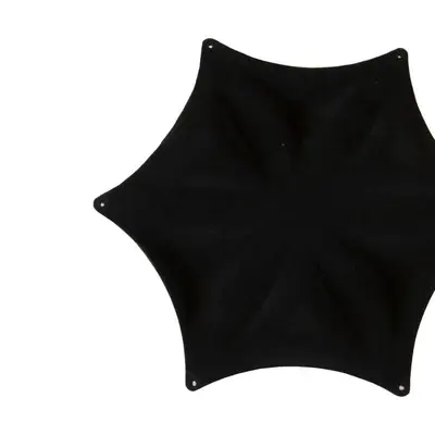 Ljudabsorbent Abstracta Airflake Blade Closed Svart