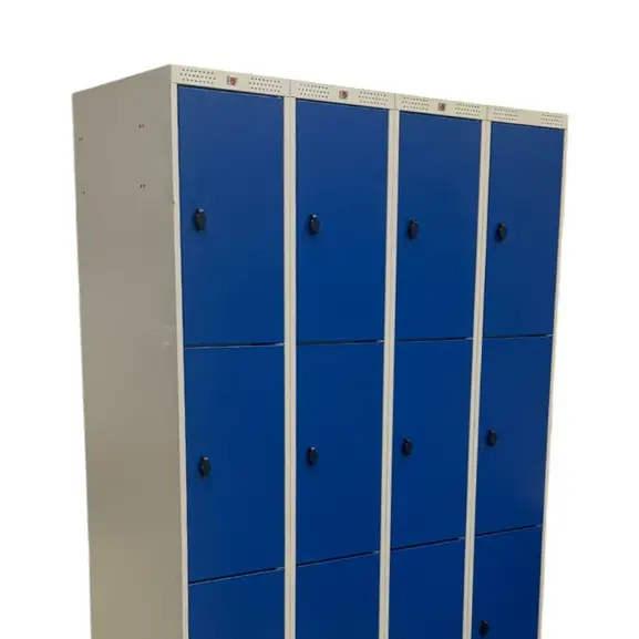 Elevskåp 12-Dörrars GråBlå