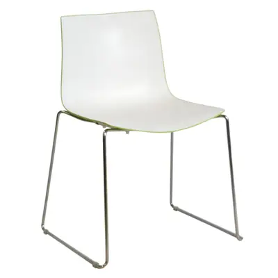 Stol Arper Catifa 46 Sled Vit/Grön