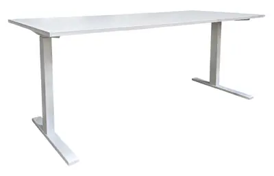 Elskrivbord Linak VitSvart L-Fot 180-240×80