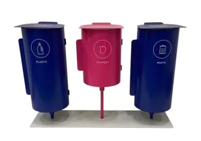 Källsortering Trece Birdie BlåRosa (2)