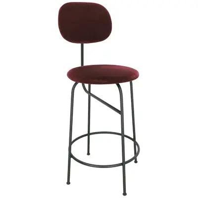 Barstol Menu/Audo Copenhagen Afteroom Counter Chair Plus Vinröd/Svart