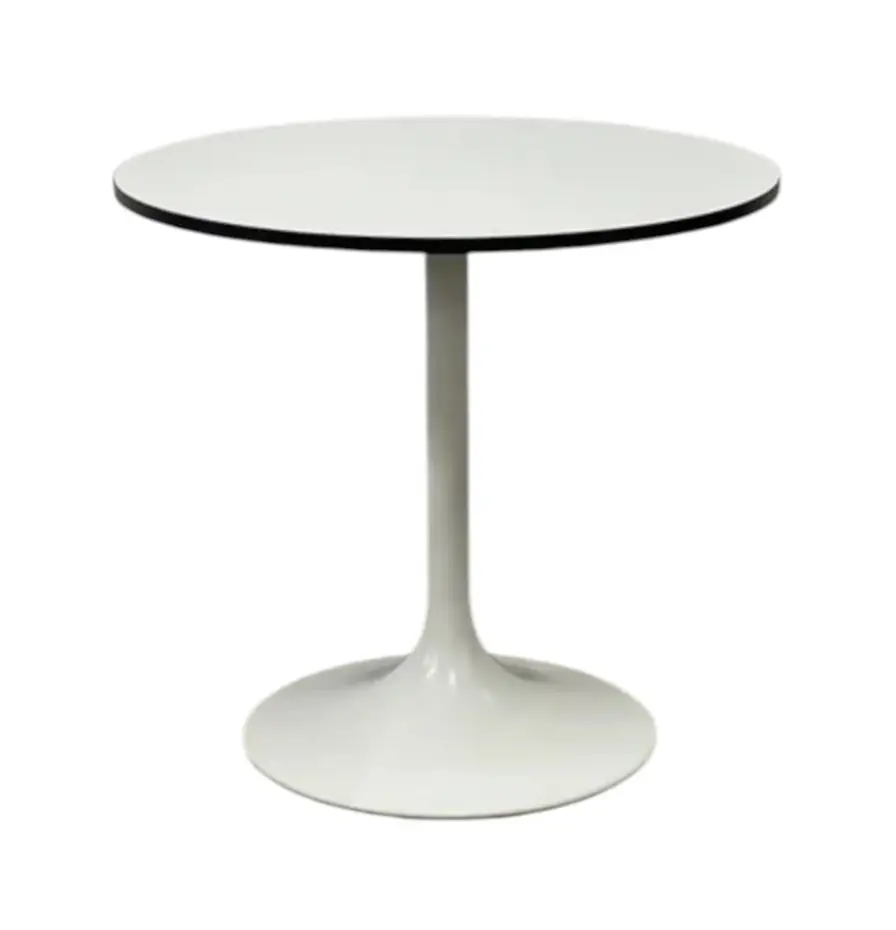 Sidobord VitSvart Ø75