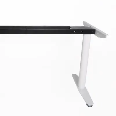 Skrivbord 2-pelare Swedstyle Delta Flex Vit 120-200x70