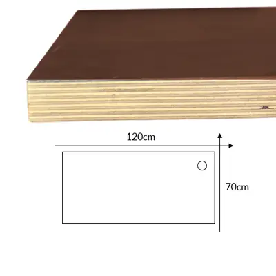 Skrivbordsskiva Desktop Linoleum Röd 120x70