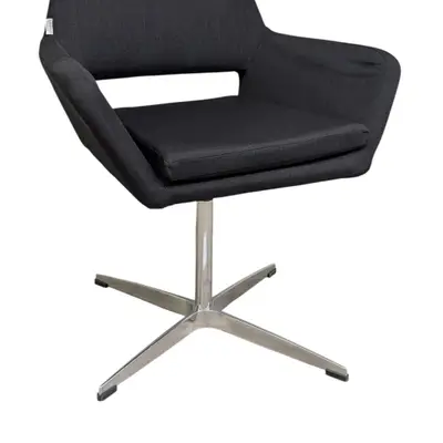 Konferensstol Lotus Furniture Amsterdam MörkgråKrom (6)