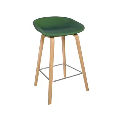 Barstol HAY AAS32 Low Mörkgrön/Ek