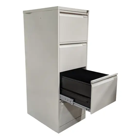 Hängmappsskåp Gerdmans 4-lådor Ljusgrå (3)