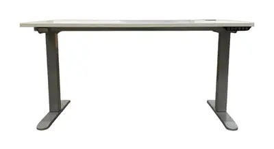 Elskrivbord Linak GråVit 140×65 (1)