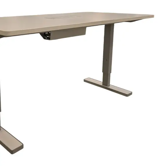 Skrivbordsstativ Justerbart VitGrå 140×70 (2)