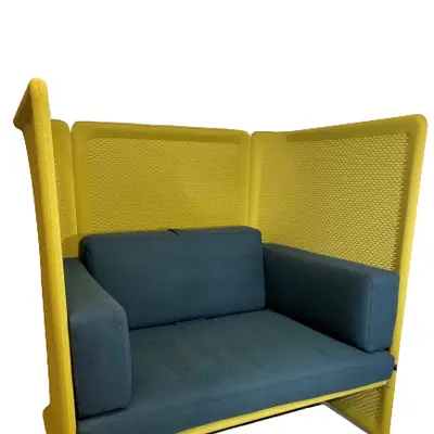 Tyst Fåtölj Steelcase Coalesse Gul/Blå