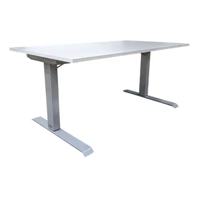 Elskrivbord Holmbergsbordet GråVit L-fot 140×80 (3)