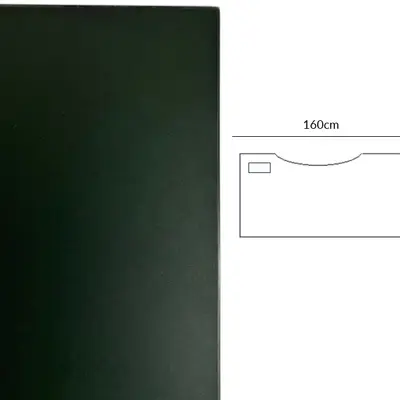 Bordsskiva SA-Möbler Laptop Linoleum Kabellucka Grön 160x80