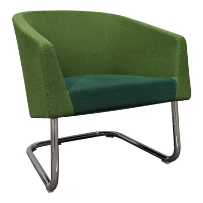 Fåtölj Lammhults Club LjusgrönMörkgrönKrom