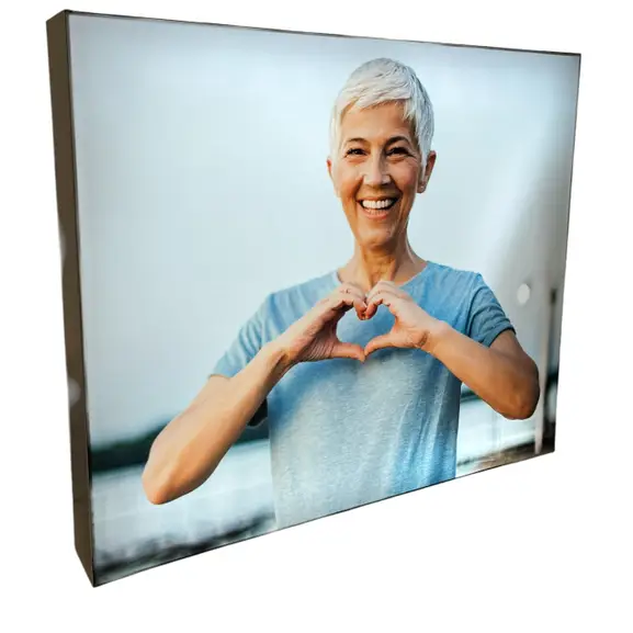 Tavla Canvas med LED Belysning Hjärta (3)