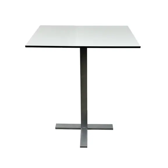 Barbord VitSvartBorstat stål 80×60