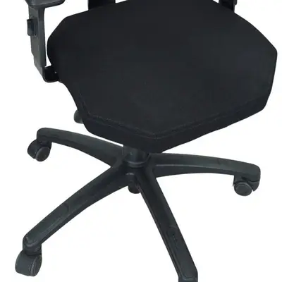 Arbetsstol Ullman med nackkudde i Läder Svart