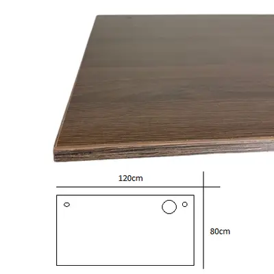 Skiva Valnötslaminat 120x80