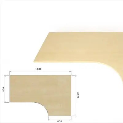 Kombiskiva Björk Högersvängd 160x120x80x60