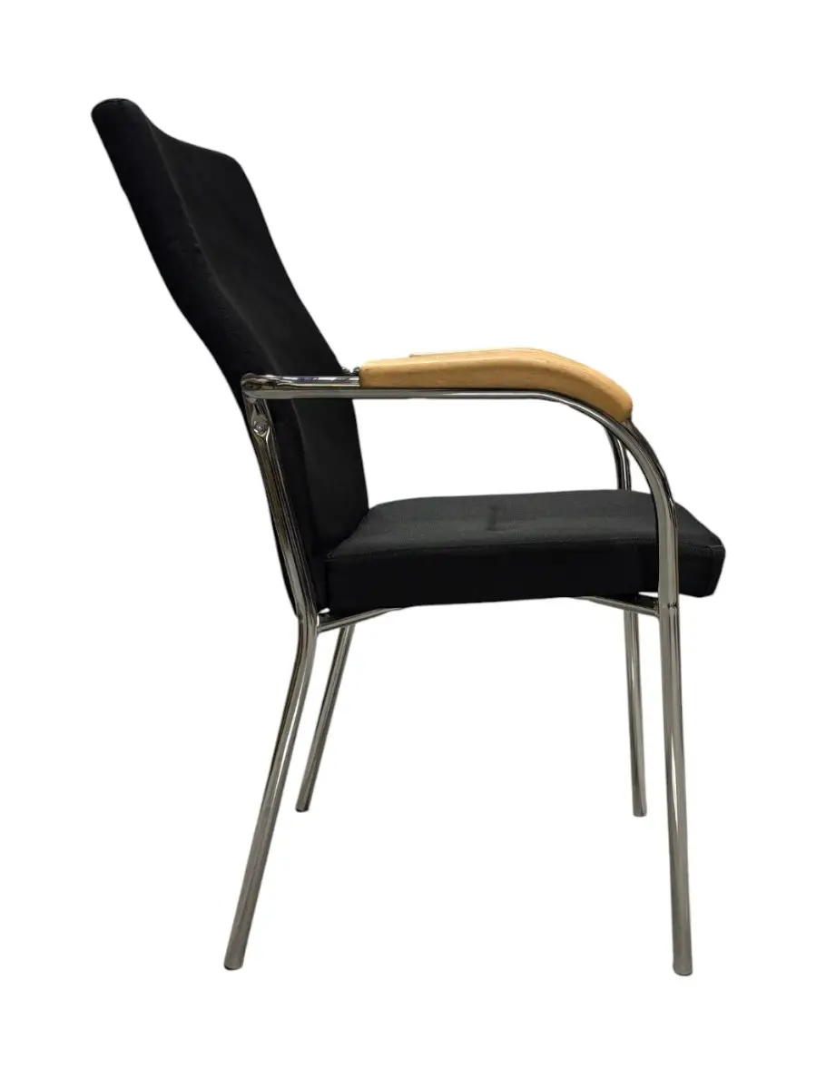 Stol NowyStyl Loco II SvartKromBjörk (3)