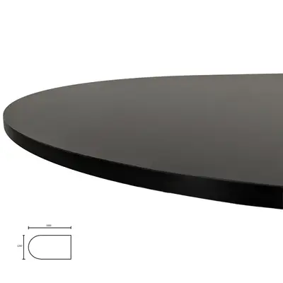 RPG 164717-254415 Bordsskiva Kyrkfönster 160x120cm Svart m ritning