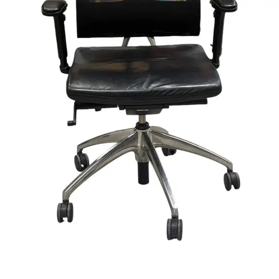 Kontorsstol Sedus Open Up 103 SvartSkinnKrom (1)