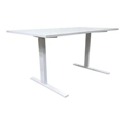 Elskrivbord Vit Flexibelt L-fot 140×80