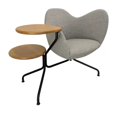 Fåtölj Blå Station Wilmer 056CT LjusgråSvartTrä (4)