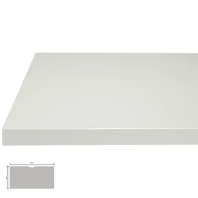 RPG 164705-265670 Bordsskiva 160x80cm Pearl Grey (Urfräst Långsida)