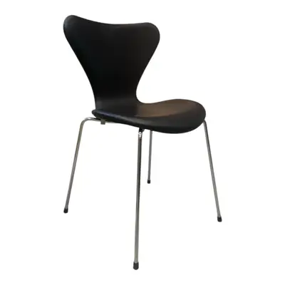 Stol Fritz Hansen Sjuan SvartLäderKrom