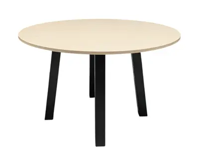 Bord Martela Frankie SvartLjust Trä Ø119 (3)