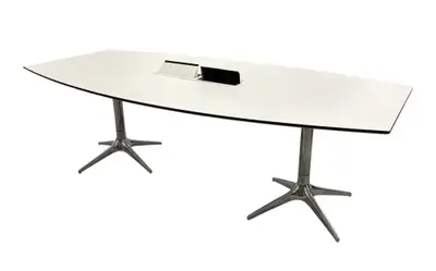 Konferensbord EFG Hidetech VitSvartKrom 240×120