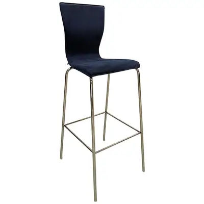 RPG 193903-265072 Barstol EFG Graf Mörkblå NubuckKrom Sitthöjd 78cm