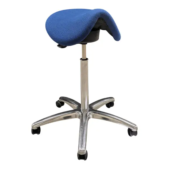 Sadelstol BlåKrom
