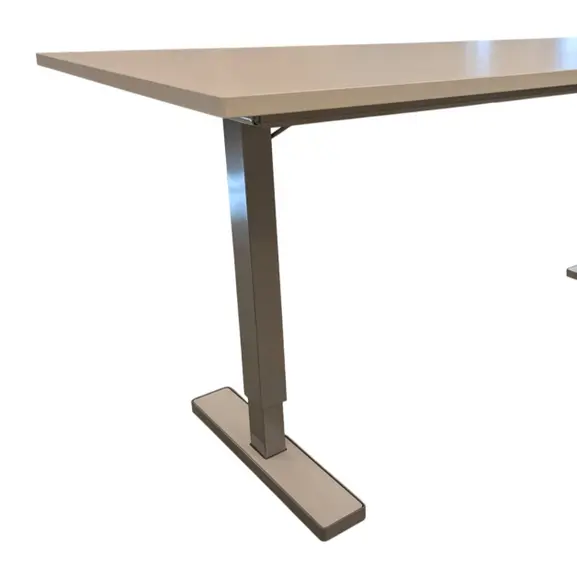 Skrivbordsstativ Justerbart GråVit 140-160×70